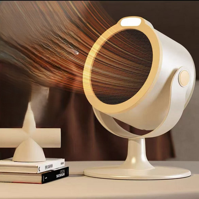 PZAA 난방기 미니 전기 온풍기 가정용 테이블 에너지 절약 소형 온풍기 PTC 발열, 흰색