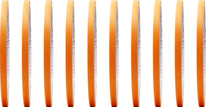 마스킹테이프 종이테이프 8컬러 5mm x 10M, 10개, 오렌지