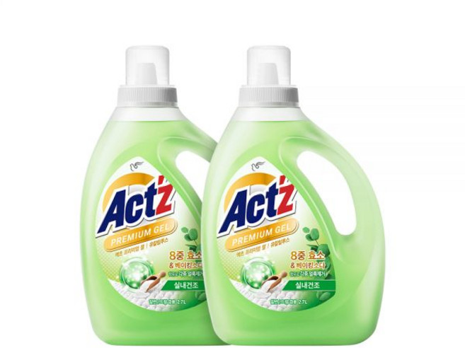액체세제 액츠 프리미엄젤 2.7L X 2개 유칼립