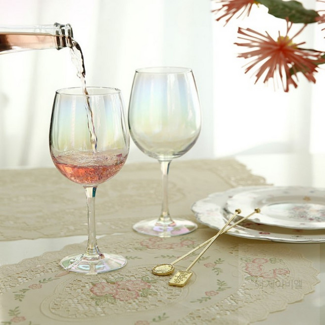 오로라 꼬냑잔 소맥잔 소주잔 투명 선물, 쏘와인 580ml 2P세트, 1세트