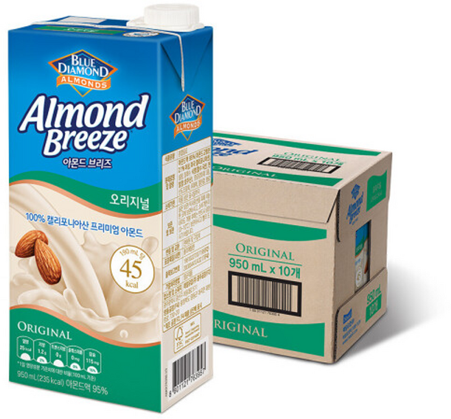 매알유업 아몬드브리즈 오리지널 950ml 10팩, 10개