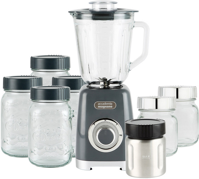 am 에이엠 파워 멀티블렌더 풀패키지 (+유리컵자 4개+유리소스볼 2개) BL490AB, 그레이