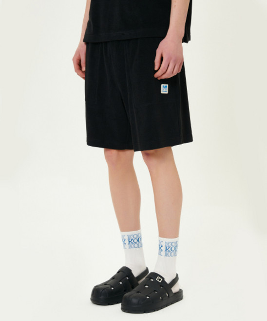 코닥 KODAK 테리 4부 반바지 BLACK