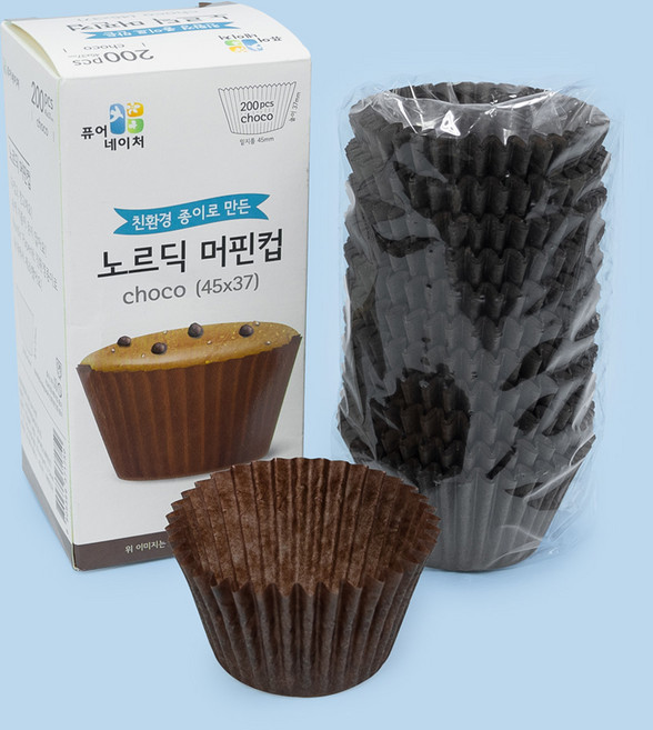 제이팩토리 유산지컵 노르딕 초코 45mm [400ea], 원형-초코, 400개