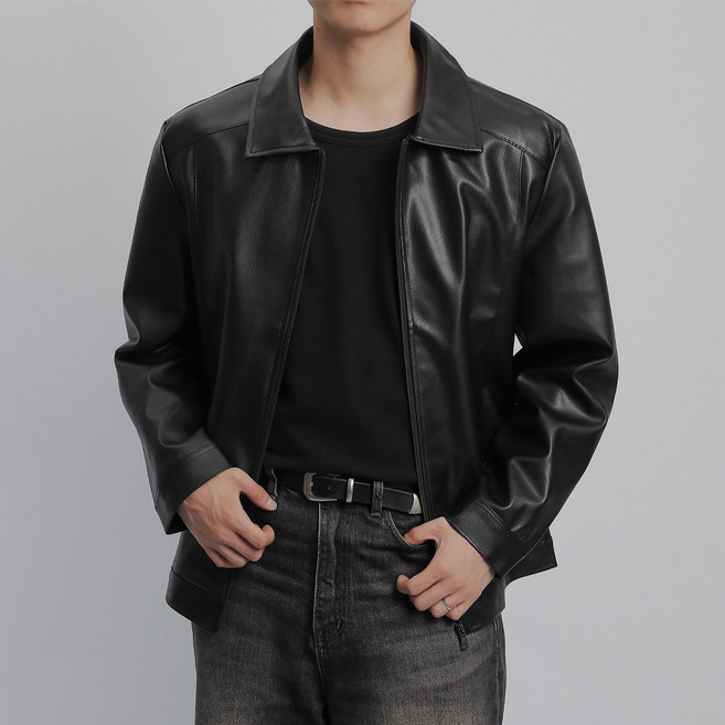 노블민트 남성 가죽 자켓 가을 봄 라이더 오토바이 바이크 점퍼