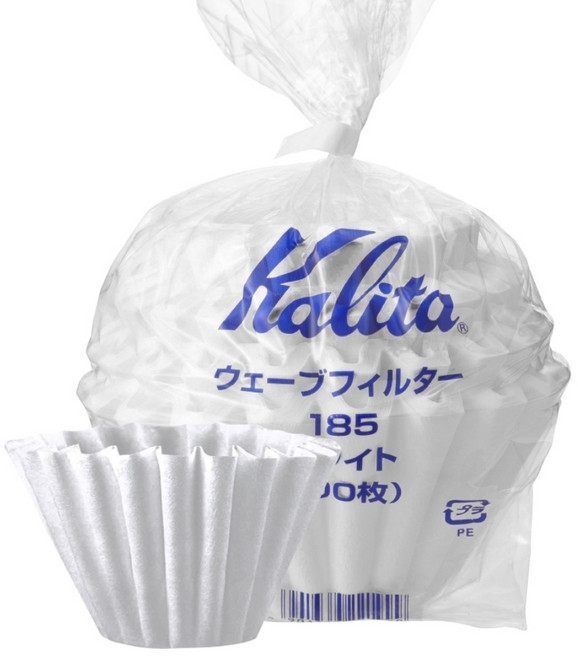【日本 Kalita】155/185系列 蛋糕型波紋濾紙 - 日本製咖啡濾紙 提升萃取均勻度, 100個裝, 1個