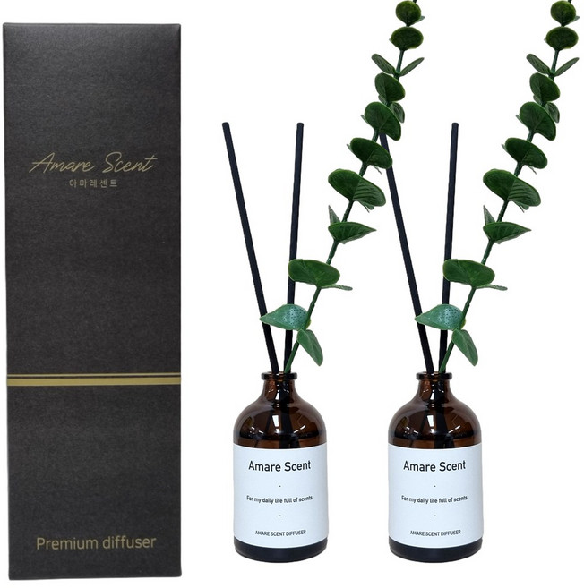아마레센트 시그니처 브라운 디퓨저, 2개, 100ml, 아카시아