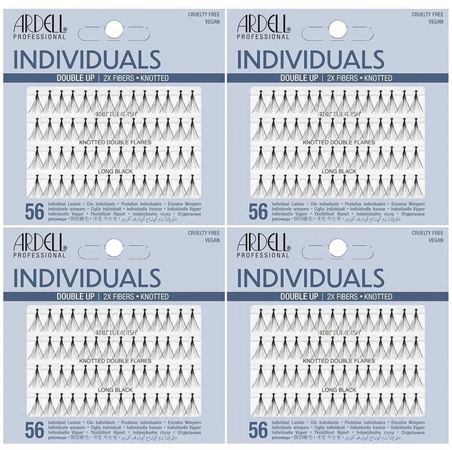 Ardell 인조 속눈썹 더블 업 개별 속눈썹 매듭 - 쇼트 블랙 DIY 속눈썹 클러스터 재사용 가능한 속눈썹 연장, 더블 업 개별 매듭 롱 블랙 - 쿠팡
