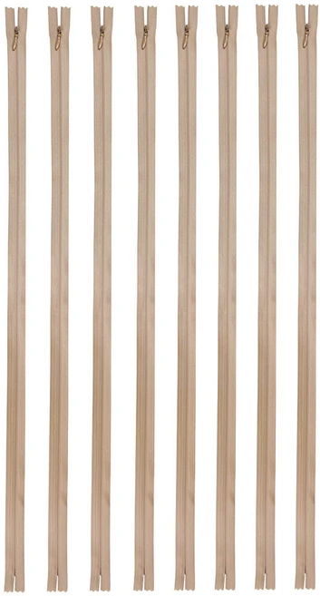 60cm 콘솔지퍼 23인치 콘실지퍼 숨은지퍼, 8개, 베이지(573) - 쿠팡