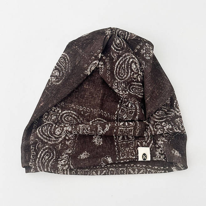 페이즐리 루즈핏 비니 두건 얇은 봄 비니