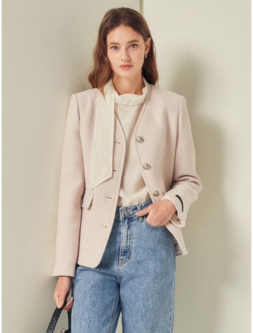 JJ지고트 앙고라 울 플랩 포켓 브이넥 재킷 GS2P0JK211