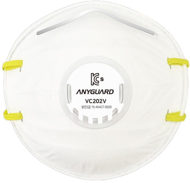 애니가드 방진마스크 VC202V 컵타입 방진 2급 벨브 안면부 여과식, 단품