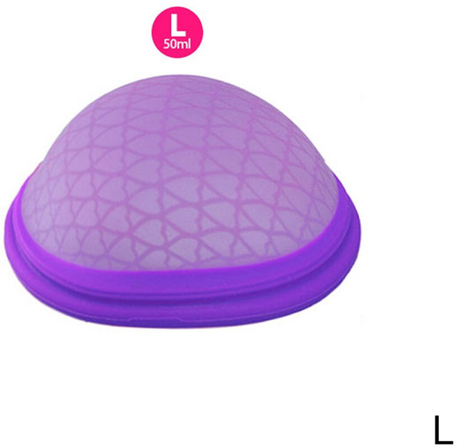 Friendly 삽입형 실리콘 생리컵 생리대 안전한 닉스컵 월경컵 L/S 사이즈, 보라색 L, 1개, 1개입