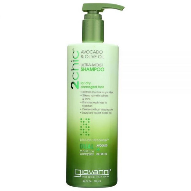 GIOVANNI 울트라 모이스트 아보카도 올리브오일 샴푸 710ml, 1