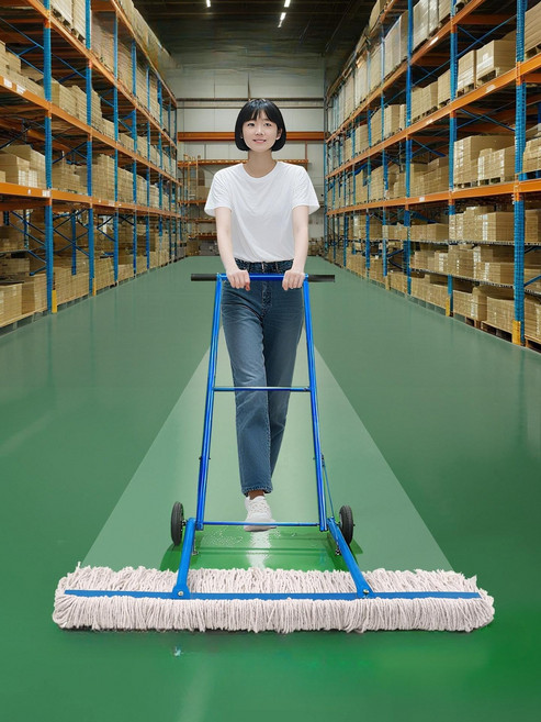 강당 대걸레 손수레식 밀대 체육관 청소 바닥 걸레 기름때 경기장 대형 리필 물기제거용, 1개, 기본 색상