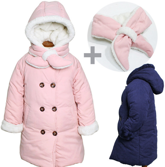 알럽베이비 두툼해 안감퍼 아동롱패딩점퍼 + 목도리세트 여아 남아 겨울외투 여아 남아패딩 초등학생점퍼 크리스마스