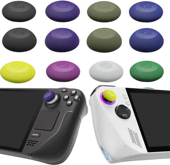 스팀덱 ROG XBOX Ally 스틱커버 스컬앤코 컨백스, 블랙, 1개, 블랙, 스컬앤코 스팀덱 컨백스 스틱커버