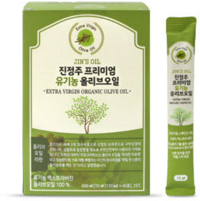 진정주 프리미엄 올리브오일(40포), 1개, 600ml