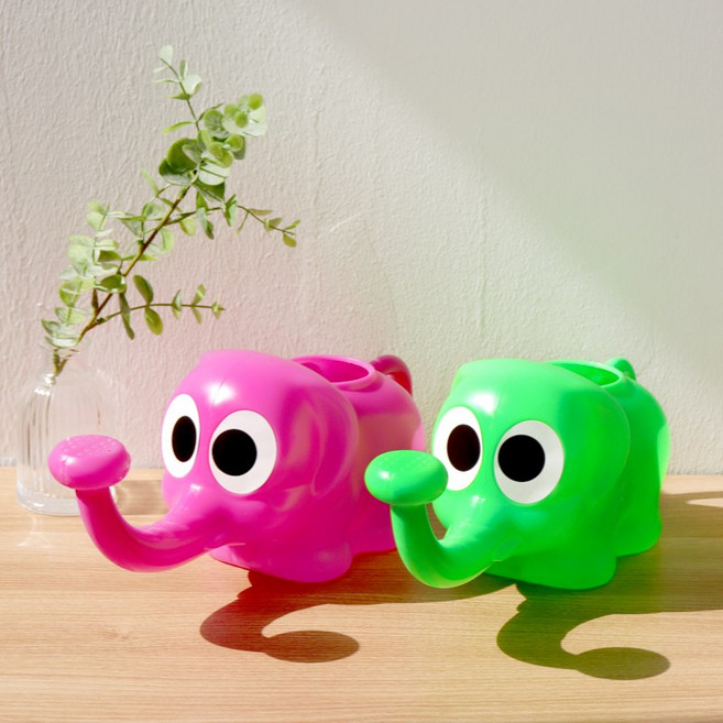 나카야 코끼리 물조루 T073 일본 물뿌리개 어린이 유치원 텃밭 원예 물놀이, 그린, 2개