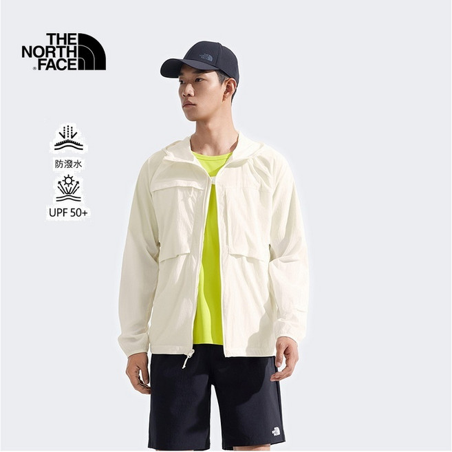 THE NORTH FACE 男 防曬防潑水防風外套 沙白