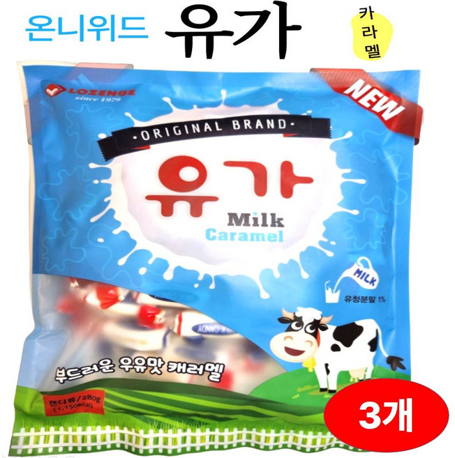 온니위드 유가 우유카라멜 소프트, 3개, 280g