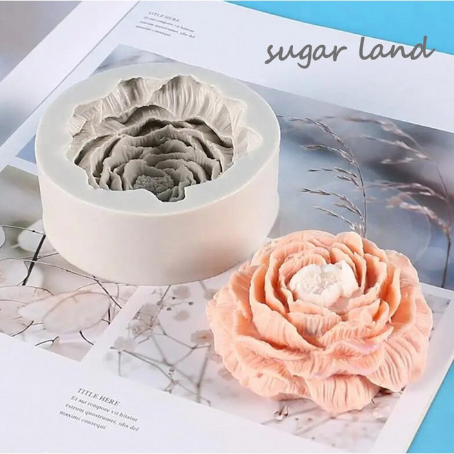 슈가크래프트 도구 모란꽃 실리콘몰드 캔들몰드 설탕공예 제과제빵, 1개