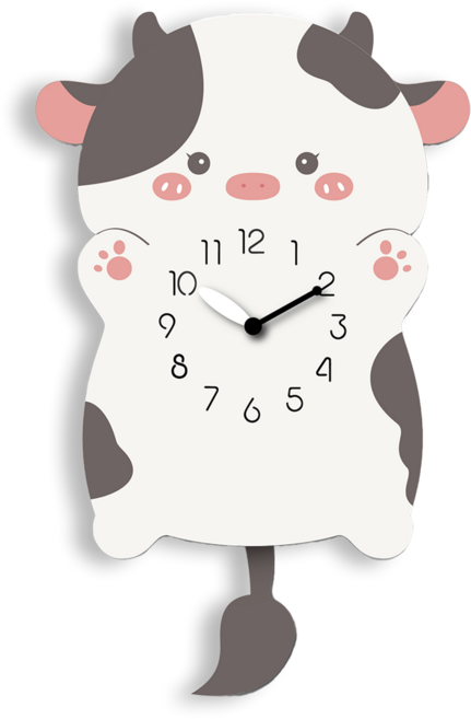 아이방 꾸미기 동물 벽시계 캐릭터 나무 벽시계 꼬랑지시계 아남시계 3012