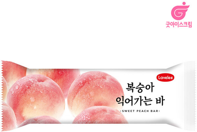 라벨리 복숭아 익어가는 바 스위트 피치맛 과일 옛날 아이스크림, 40개, 80ml