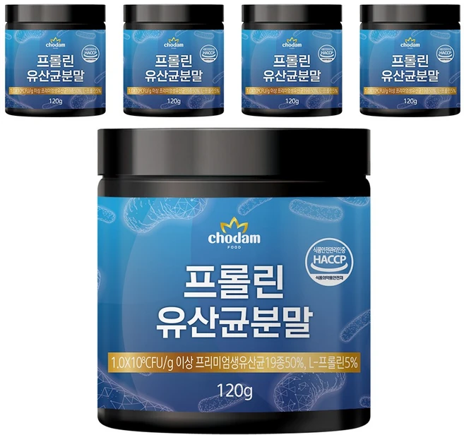 초담식품 프롤린유산균분말, 5개, 120g - 쿠팡