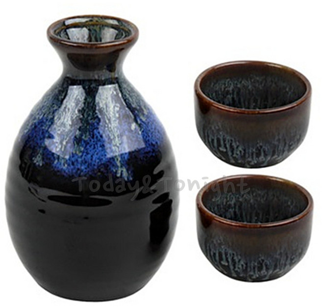 ATT 일본 수입 도자기 폴로 우미 타마 독구리+소주잔(2개) 사케병 도꾸리 이자카야 일본 술병 술잔 사케잔 NZ40365F4032, [AT]폴로040, 1개