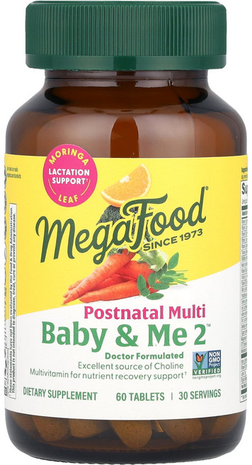 MegaFood Baby & Me 2™ 산후 종합비타민 60정, MegaFood Baby & Me 2™ 산후 ..., 1개