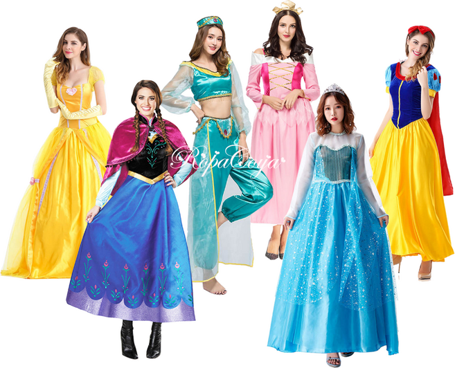 성인용 프린세스 공주 드레스 할로윈 코스튬