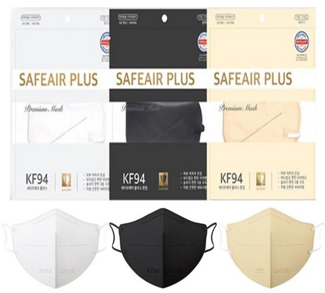 땡큐온 세이프에어 플러스KF94마스크 새부리형 대형10매 x5개