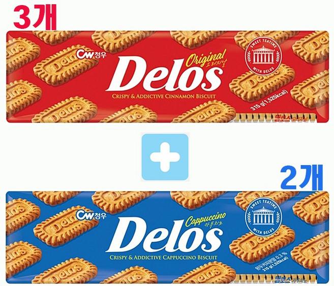 청우식품 델로스 315g 오리지날 x 3개+카푸치노 2개, 5개
