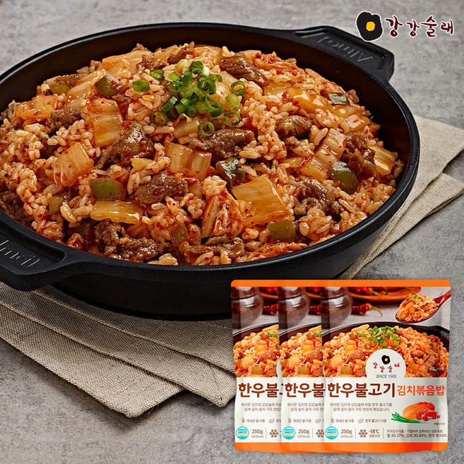 강강술래 한우불고기 김치볶음밥 250g, 3개