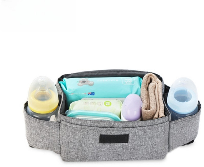 다용도 유모차 수납 정리함 분유가방, 그레이, 1개