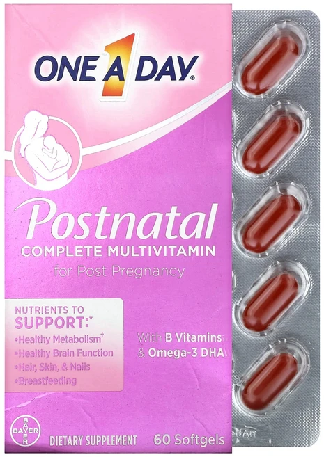 One-A-Day 산후 컴플리트 종합비타민 소프트젤 60정, OneADay산후컴플리트종합비타민소프트젤60정, 1개 - 쿠팡