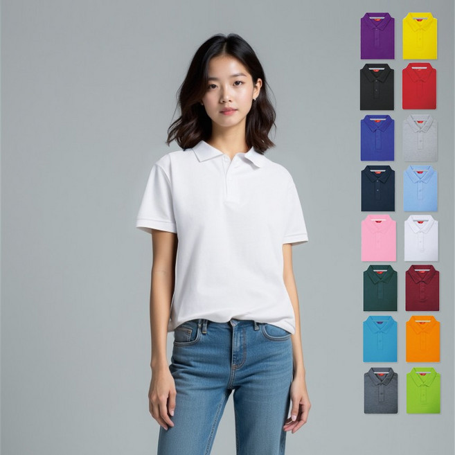 T/C PK카라 30수 남여공용 기본 무지 16color 폴로티 단체 티셔츠