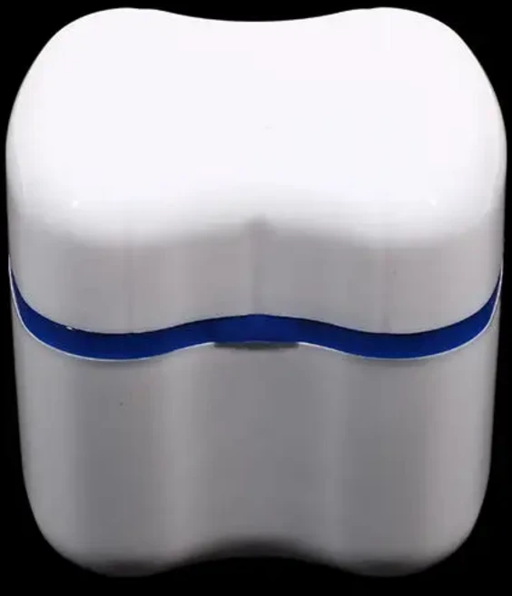 틀니 상자 욕실 컵 홀더 마우스 가드 청소 용기 치과 리테이너 주최자 보관 케이스, 01 Blue, 1개