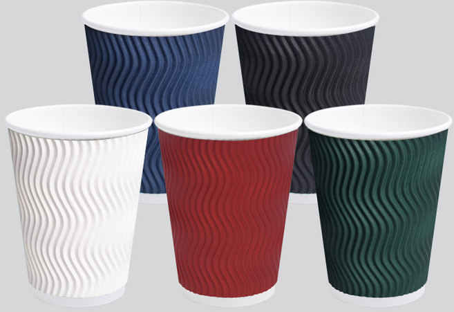 [실속형] 3중 단열 이중 종이컵 500개/1박스 (12/16온스), 실속형 12oz (500개), 옐로우, 500개입, 1개