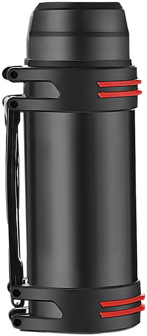 대용량 강력 보온 보냉병 스텐 텀블러 대형 물통 보냉 보온병 캠핑 운동 등산 용 물병 헬스 다이어트 워터 보틀, 블랙, 2000ml, 1개