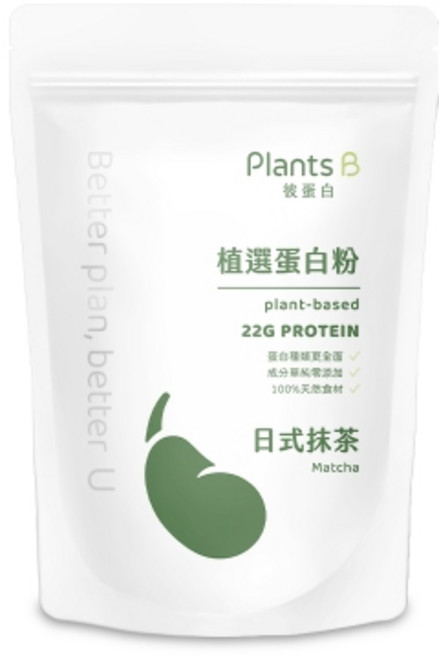 PlantsB 彼蛋白 植選蛋白粉 日式抹茶, 1包, 500g