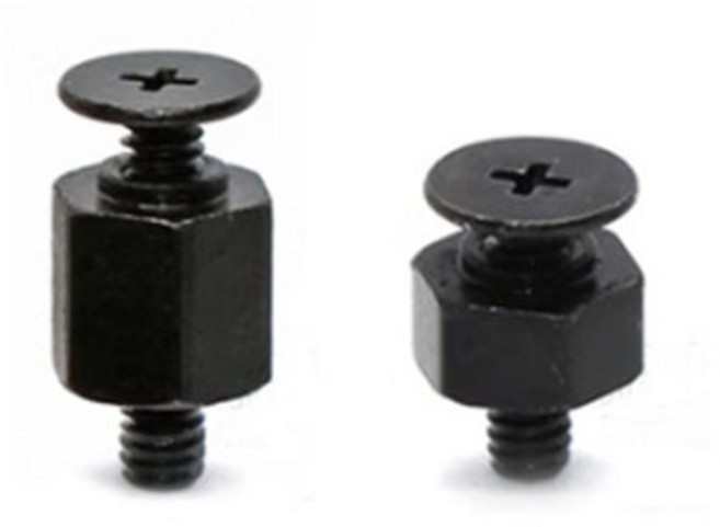 [티테크놀로지] ASUS용 m.2나사 SSD 지지대 전면 + 후면 세트2개 블랙 [T-ASUS-M2SET-B], 1개