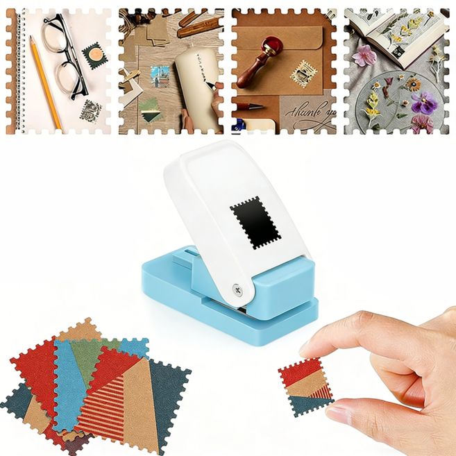 우표 펀칭기 휴대용 우표 모양 펀칭기 대형, 1개