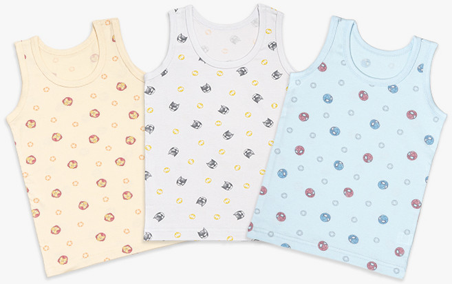 멜리스 CM히어로 남아용 런닝3종세트 코트모달스판 유아동 주니어 속옷