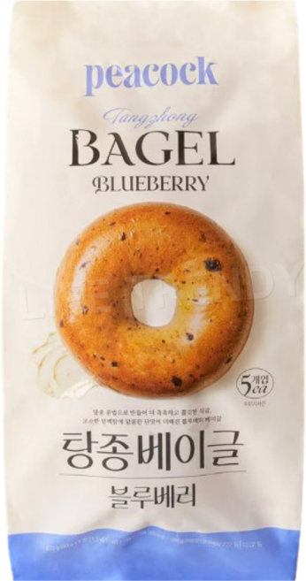 피코크 탕종 베이글 블루베리, 2세트, 450g