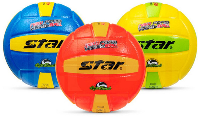 스타스포츠 폼 발리볼 4호 CB8204 21cm 다용도 배구공 안전공 피구 말랑공 탱탱볼 스펀지공, 옐로우, 1개