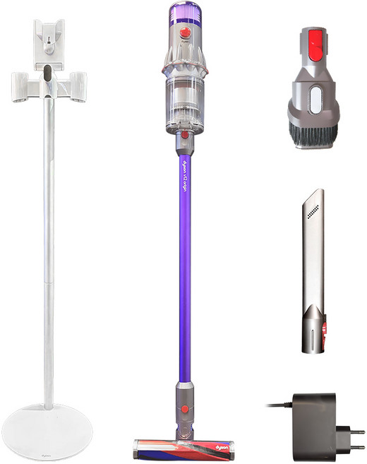 다이슨 V12 오리진 플러피 진공청소기 국내정품 [충전거치대 포함] + 보관백 세트 HV, 퍼플/퍼플, 586159-01