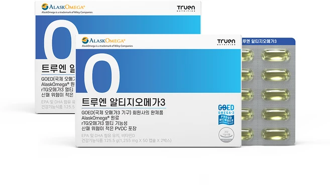 트루엔 알티지오메가3 알래스카 파랑이, 100정, 2개 - 쿠팡
