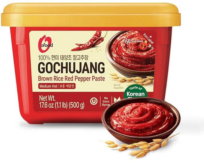 승찬 고추장 500g 합계 1kg 세트 한국 한국 조미료 한국식품 업무용 조미료, 1g
